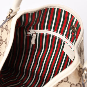 GUCCI グッチ GGキャンバス ニューブリット レザー ショルダーバッグ トートバッグ 169947 美品 中古 4a001655