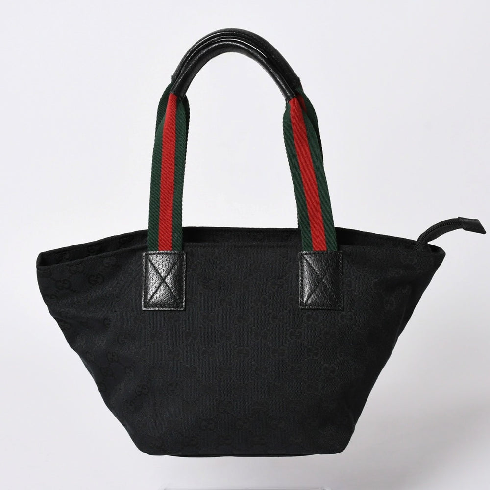 GUCCI グッチ シェリーライン Hand Bag ハンドバッグ GGキャンバス 131228 Black ブラック 美品 中古 4a001658