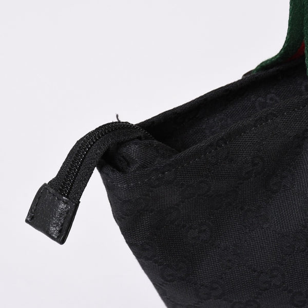 GUCCI グッチ シェリーライン Hand Bag ハンドバッグ GGキャンバス 131228 Black ブラック 美品 中古 4a001658