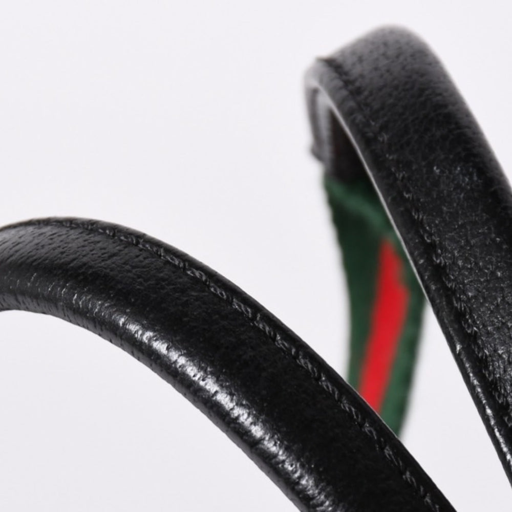 GUCCI グッチ シェリーライン Hand Bag ハンドバッグ GGキャンバス 131228 Black ブラック 美品 中古 4a001658