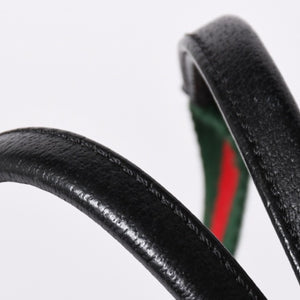 GUCCI グッチ シェリーライン Hand Bag ハンドバッグ GGキャンバス 131228 Black ブラック 美品 中古 4a001658
