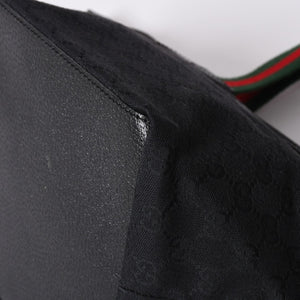 GUCCI グッチ シェリーライン Hand Bag ハンドバッグ GGキャンバス 131228 Black ブラック 美品 中古 4a001658