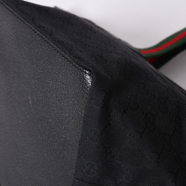 GUCCI グッチ シェリーライン Hand Bag ハンドバッグ GGキャンバス 131228 Black ブラック 美品 中古 4a001658