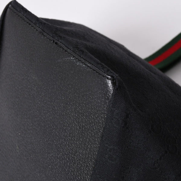 GUCCI グッチ シェリーライン Hand Bag ハンドバッグ GGキャンバス 131228 Black ブラック 美品 中古 4a001658