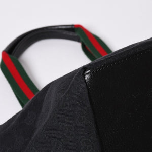 GUCCI グッチ シェリーライン Hand Bag ハンドバッグ GGキャンバス 131228 Black ブラック 美品 中古 4a001658