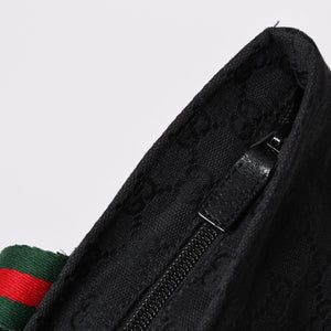 GUCCI グッチ シェリーライン Hand Bag ハンドバッグ GGキャンバス 131228 Black ブラック 美品 中古 4a001658