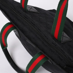 GUCCI グッチ シェリーライン Hand Bag ハンドバッグ GGキャンバス 131228 Black ブラック 美品 中古 4a001658
