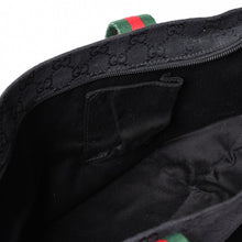 画像をギャラリービューアに読み込む, GUCCI グッチ シェリーライン Hand Bag ハンドバッグ GGキャンバス 131228 Black ブラック 美品 中古 4a001658
