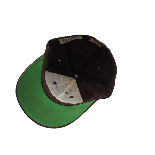 VINTAGE Vintage 90's OLD STUSY Old Stussy Baseball Cap Size M Stock Logo Brown Good Condition Used 4a001505