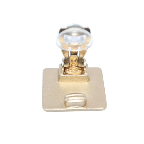 Very Good Condition CHANEL Earring Logo Turnlock Square Earrings Coco Mark Square Gold 02A clip-on earrings square CC 02A GD Good Condition Used 4a000626
