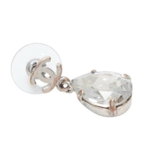 ピアス ココマーク ドロップ オーバルストーン シルバー A13V 刻印片側 earrings CC dangling oval stone A13V SV1 美品 中古 4a000633