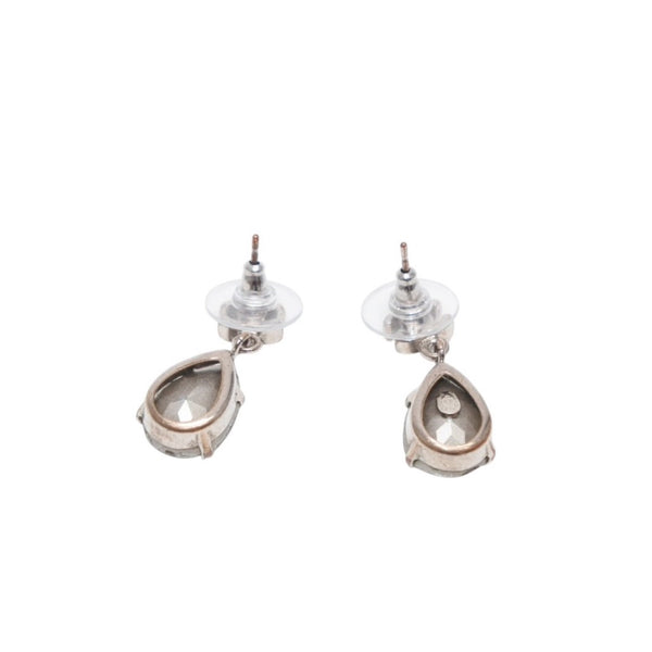 ピアス ココマーク ドロップ オーバルストーン シルバー A13V 刻印片側 earrings CC dangling oval stone A13V SV1 美品 中古 4a000633