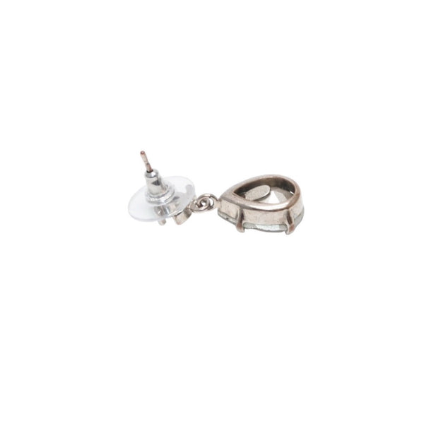 ピアス ココマーク ドロップ オーバルストーン シルバー A13V 刻印片側 earrings CC dangling oval stone A13V SV1 美品 中古 4a000633