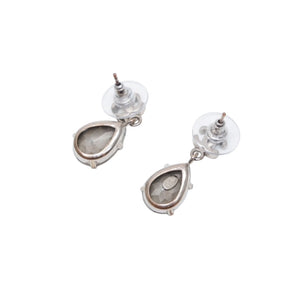 ピアス ココマーク ドロップ オーバルストーン シルバー A13V 刻印片側 earrings CC dangling oval stone A13V SV1 美品 中古 4a000633