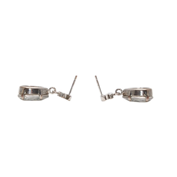 ピアス ココマーク ドロップ オーバルストーン シルバー A13V 刻印片側 earrings CC dangling oval stone A13V SV1 美品 中古 4a000633
