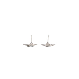 極美品 CHANEL シャネル ピアス ココマーク カーブ線 シルバー 00A 刻印片側 earrings CC curve Bar 00A SV 中古 4a000635