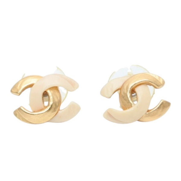極美品 CHANEL シャネル ピアス ココマーク ゴールド アイボリー 00T earring CC GD×ivory 00T 美品 中古 4a000654