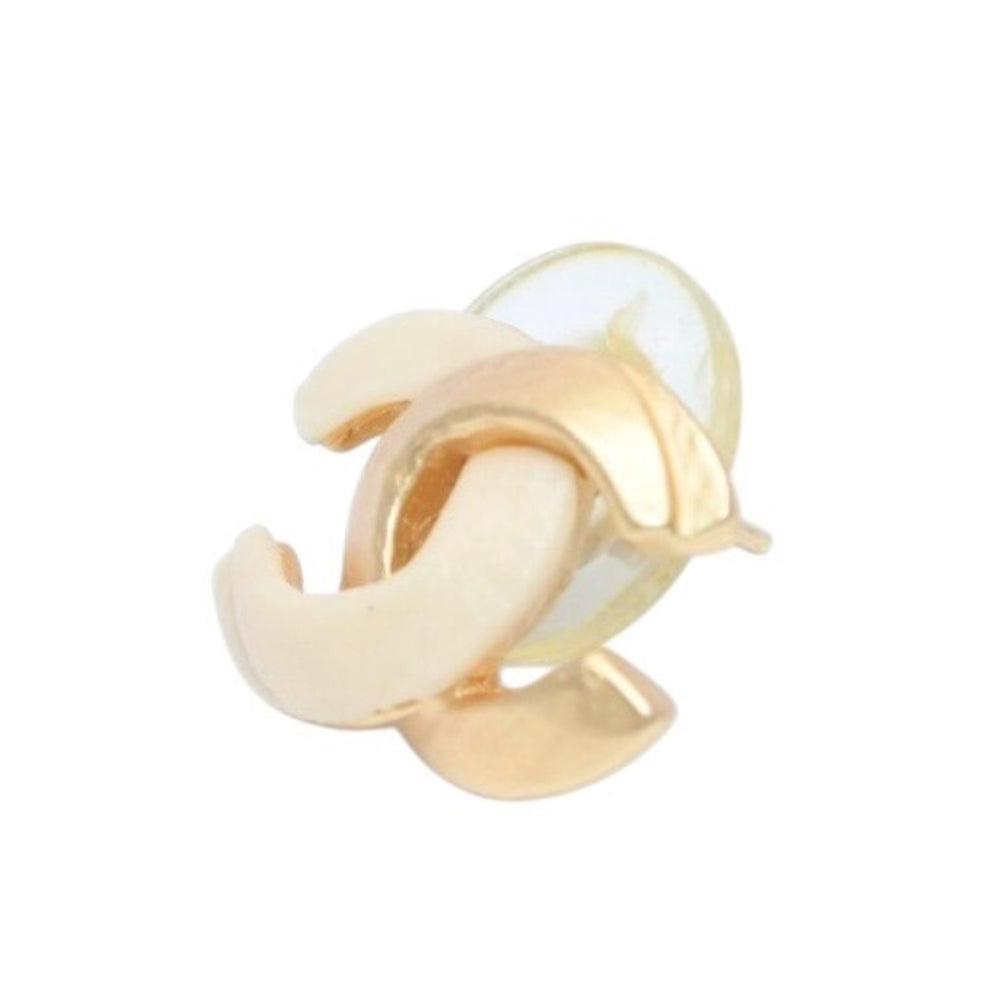 極美品 CHANEL シャネル ピアス ココマーク ゴールド アイボリー 00T earring CC GD×ivory 00T 美品 中古 4a000654