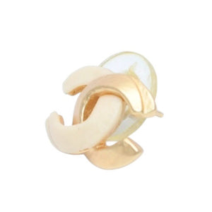 極美品 CHANEL シャネル ピアス ココマーク ゴールド アイボリー 00T earring CC GD×ivory 00T 美品 中古 4a000654