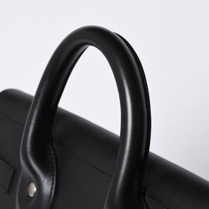 Very Good Condition GOYARD Handbag Boston Bag Steamer Black Black/PVC/Leather Good Condition Used 4a001262