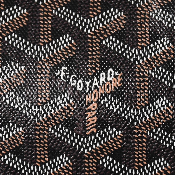 Very Good Condition GOYARD Handbag Boston Bag Steamer Black Black/PVC/Leather Good Condition Used 4a001262