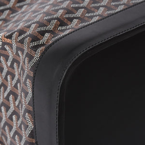 Very Good Condition GOYARD Handbag Boston Bag Steamer Black Black/PVC/Leather Good Condition Used 4a001262