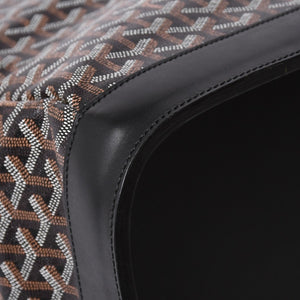Very Good Condition GOYARD Handbag Boston Bag Steamer Black Black/PVC/Leather Good Condition Used 4a001262