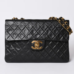 CHANEL CHANEL Deca Matelasse 33 S Flap W Chain Shoulder Bag Coco Mark Lambskin Black Good Condition Used 4a001632