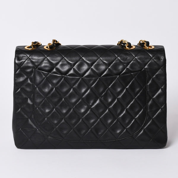 CHANEL CHANEL Deca Matelasse 33 S Flap W Chain Shoulder Bag Coco Mark Lambskin Black Good Condition Used 4a001632