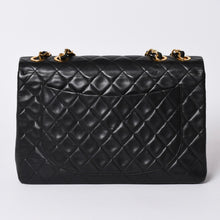 画像をギャラリービューアに読み込む, CHANEL シャネル デカマトラッセ33 Sフラップ Wチェーンショルダーバッグ ココマーク ラムスキン ブラック 美品 中古 4a001632
