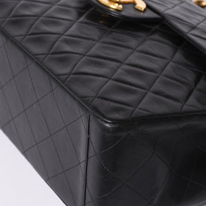 CHANEL CHANEL Deca Matelasse 33 S Flap W Chain Shoulder Bag Coco Mark Lambskin Black Good Condition Used 4a001632
