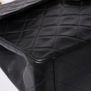 CHANEL CHANEL Deca Matelasse 33 S Flap W Chain Shoulder Bag Coco Mark Lambskin Black Good Condition Used 4a001632