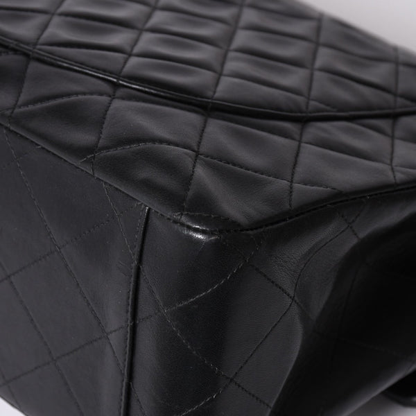 CHANEL CHANEL Deca Matelasse 33 S Flap W Chain Shoulder Bag Coco Mark Lambskin Black Good Condition Used 4a001632
