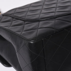 CHANEL CHANEL Deca Matelasse 33 S Flap W Chain Shoulder Bag Coco Mark Lambskin Black Good Condition Used 4a001632