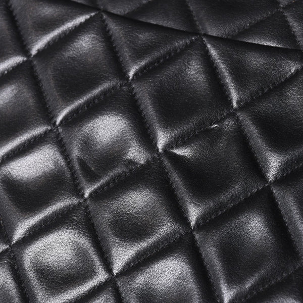 CHANEL CHANEL Deca Matelasse 33 S Flap W Chain Shoulder Bag Coco Mark Lambskin Black Good Condition Used 4a001632