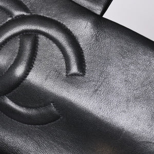 CHANEL CHANEL Deca Matelasse 33 S Flap W Chain Shoulder Bag Coco Mark Lambskin Black Good Condition Used 4a001632