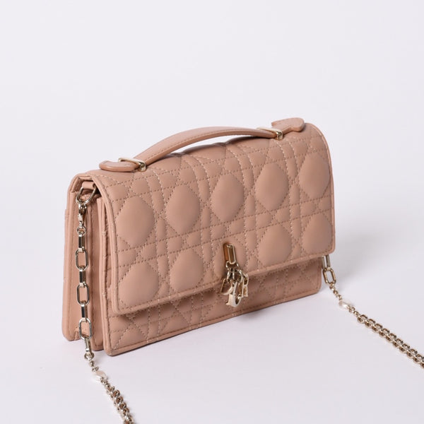 Christian Dior 2WAY Mini Bag Handbag 43-MA-0243 Pink Good Condition Used 4a001490