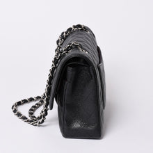 画像をギャラリービューアに読み込む, 極美品 CHANEL シャネル マトラッセ25 Wフラップ Wチェーンショルダーバッグ 18番台 キャビアスキン シルバー金具 中古 4a001701