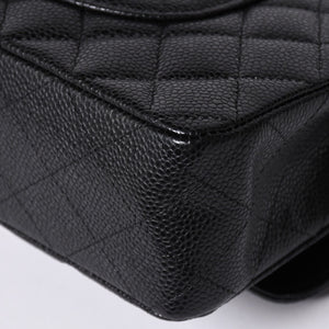 Very good condition CHANEL Matelasse 25 W flap W chain shoulder bag 18th series caviar skin silver hardware used 4a001701