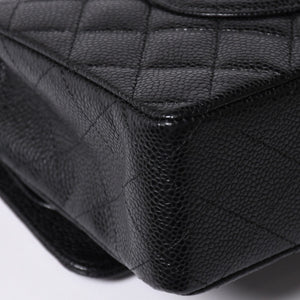 Very good condition CHANEL Matelasse 25 W flap W chain shoulder bag 18th series caviar skin silver hardware used 4a001701