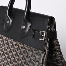 画像をギャラリービューアに読み込む, 極美品 ゴヤール GOYARD ハンドバッグ ボストンバッグ スティーマー ブラック 黒/PVC/レザー 美品 中古 4a001262