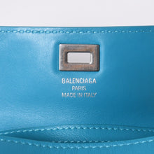 画像をギャラリービューアに読み込む, 極美品 BALENCIAGA バレンシアガ RODEO NANO ロデオ ナノ チェーンショルダーバッグ 819429 レザー ブルー マットシルバー金具 中古 4a001680