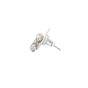 極美品 CHANEL シャネル 片耳ピアス ラインストーン A12A シルバー earring CC rhinestone SV A12A 美品 中古 4a000666