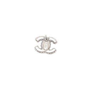 極美品 CHANEL シャネル 片耳ピアス ラインストーン A12A シルバー earring CC rhinestone SV A12A 美品 中古 4a000666