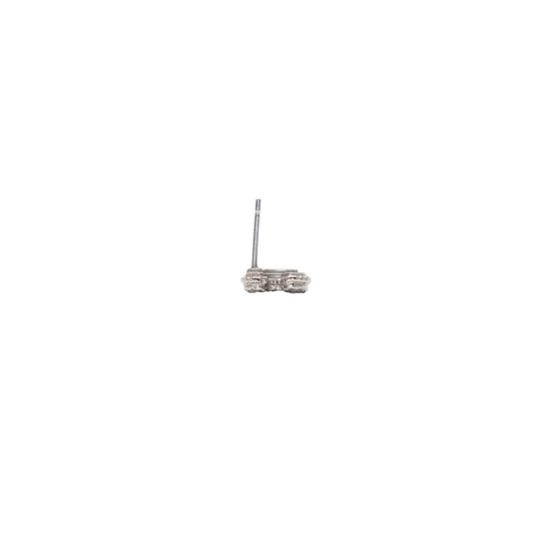 極美品 CHANEL シャネル 片耳ピアス ラインストーン A12A シルバー earring CC rhinestone SV A12A 美品 中古 4a000666