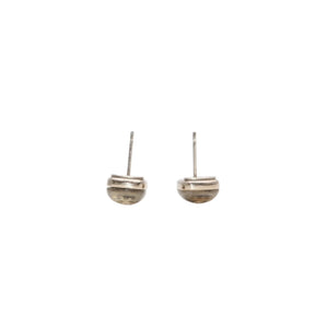 CHANEL Chanel earrings here mark button brown glitter silver 06P earrings mini button brown glitter 06P SV Good Condition Used 4a000624