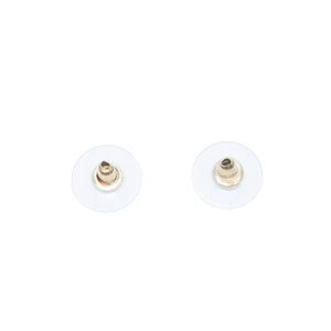 CHANEL Chanel earrings here mark button brown glitter silver 06P earrings mini button brown glitter 06P SV Good Condition Used 4a000624