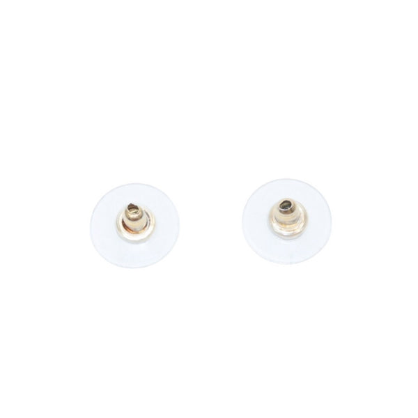 CHANEL Chanel earrings here mark button brown glitter silver 06P earrings mini button brown glitter 06P SV Good Condition Used 4a000624