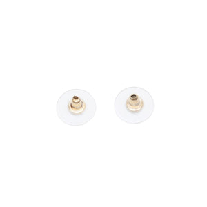 CHANEL Chanel earrings here mark button brown glitter silver 06P earrings mini button brown glitter 06P SV Good Condition Used 4a000624