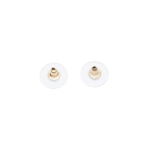 CHANEL Chanel earrings here mark button brown glitter silver 06P earrings mini button brown glitter 06P SV Good Condition Used 4a000624